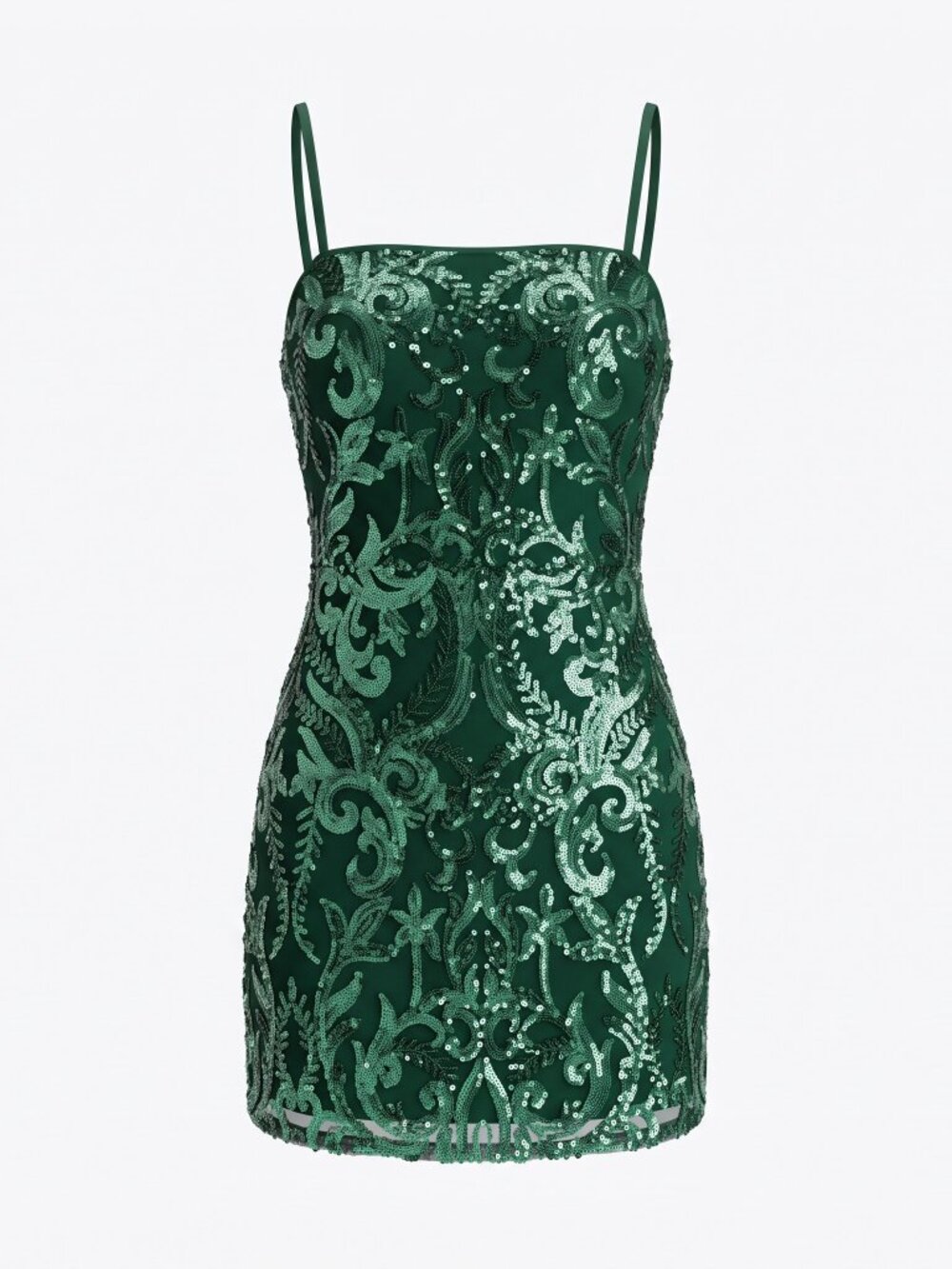 Lulus Divine Energy Emerald Sequin Lace-Up A-line Mini Dress NWT - Picture 10 of 11